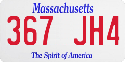 MA license plate 367JH4