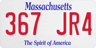 MA license plate 367JR4