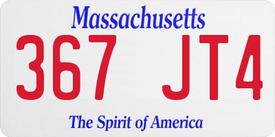 MA license plate 367JT4