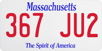 MA license plate 367JU2