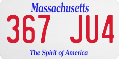 MA license plate 367JU4