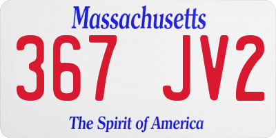 MA license plate 367JV2