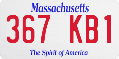 MA license plate 367KB1