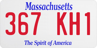 MA license plate 367KH1