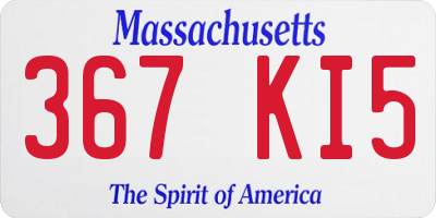 MA license plate 367KI5