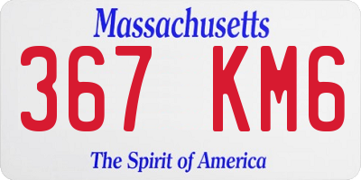 MA license plate 367KM6