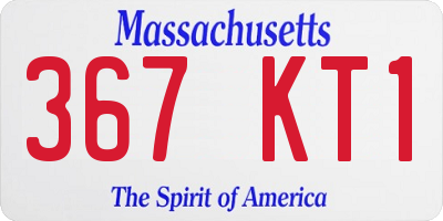 MA license plate 367KT1