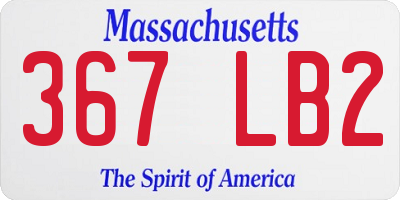 MA license plate 367LB2