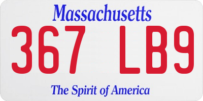 MA license plate 367LB9