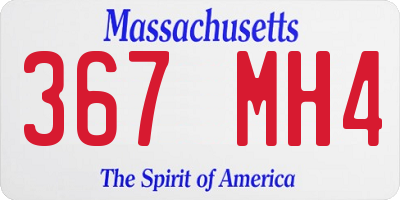 MA license plate 367MH4