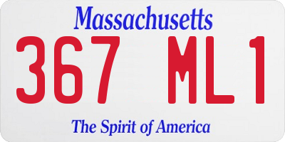 MA license plate 367ML1