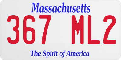 MA license plate 367ML2