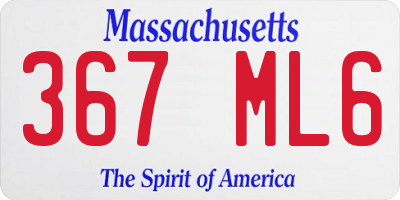 MA license plate 367ML6