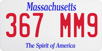 MA license plate 367MM9
