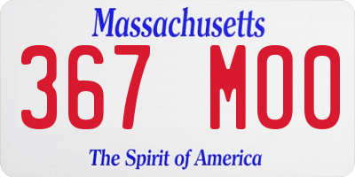 MA license plate 367MO0