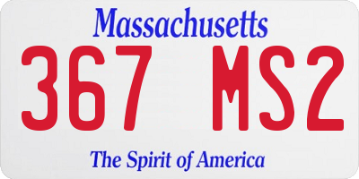 MA license plate 367MS2