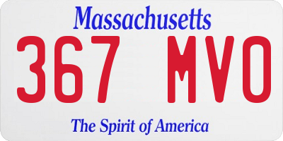 MA license plate 367MV0
