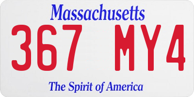 MA license plate 367MY4