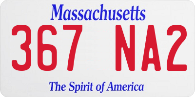 MA license plate 367NA2
