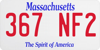 MA license plate 367NF2