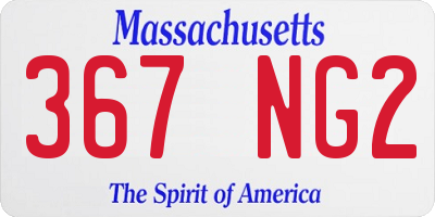MA license plate 367NG2