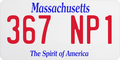 MA license plate 367NP1