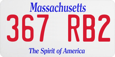 MA license plate 367RB2