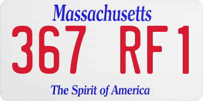 MA license plate 367RF1