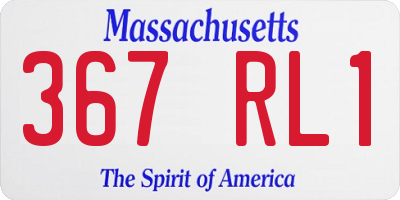 MA license plate 367RL1