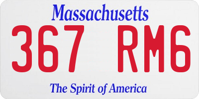 MA license plate 367RM6