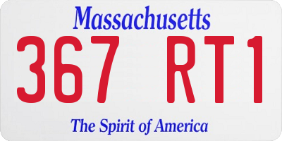 MA license plate 367RT1