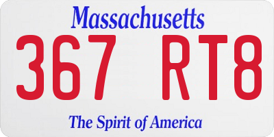 MA license plate 367RT8
