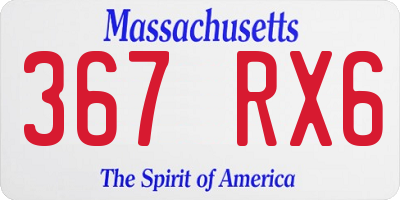 MA license plate 367RX6