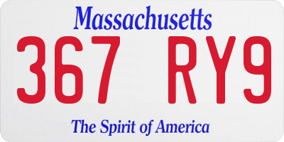 MA license plate 367RY9