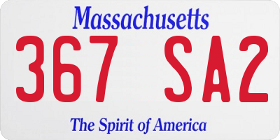 MA license plate 367SA2