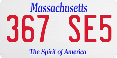 MA license plate 367SE5