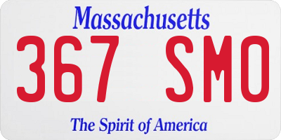 MA license plate 367SM0