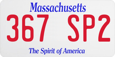 MA license plate 367SP2