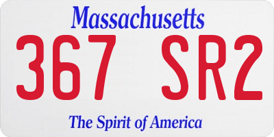 MA license plate 367SR2