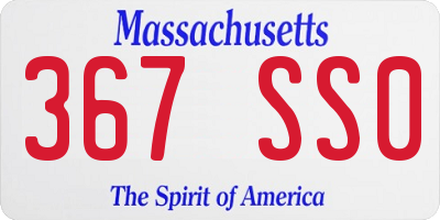 MA license plate 367SS0