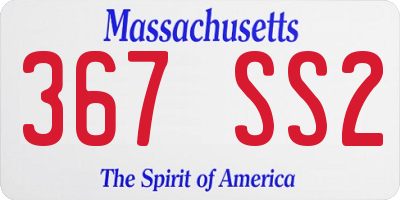 MA license plate 367SS2
