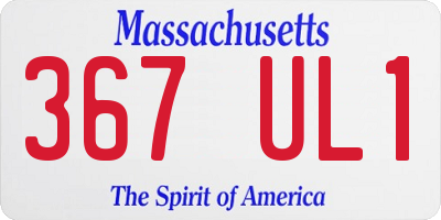 MA license plate 367UL1