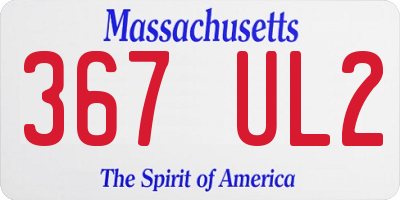 MA license plate 367UL2