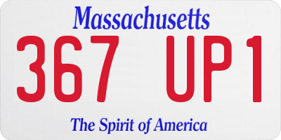 MA license plate 367UP1