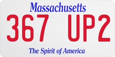 MA license plate 367UP2