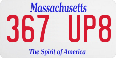 MA license plate 367UP8