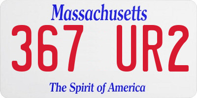 MA license plate 367UR2