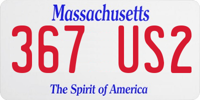 MA license plate 367US2
