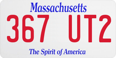MA license plate 367UT2