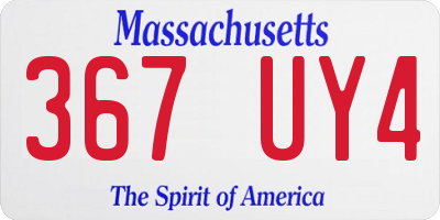 MA license plate 367UY4